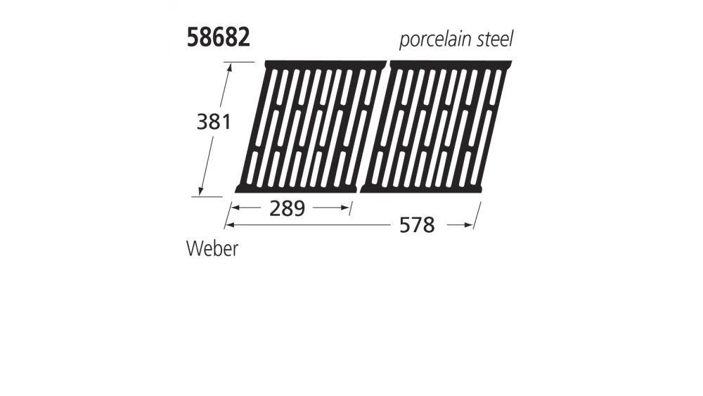 58682 BBQ Porcelain Steel Grill - Weber