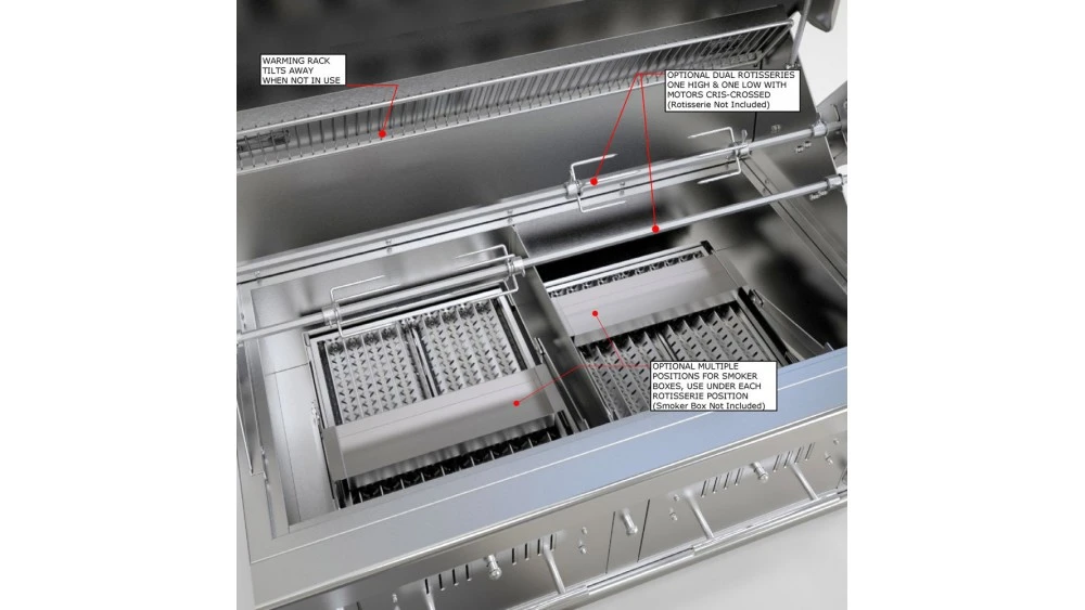 Sunstone 42" Gas Hybrid Dual Zone Built In BBQ - Image 3