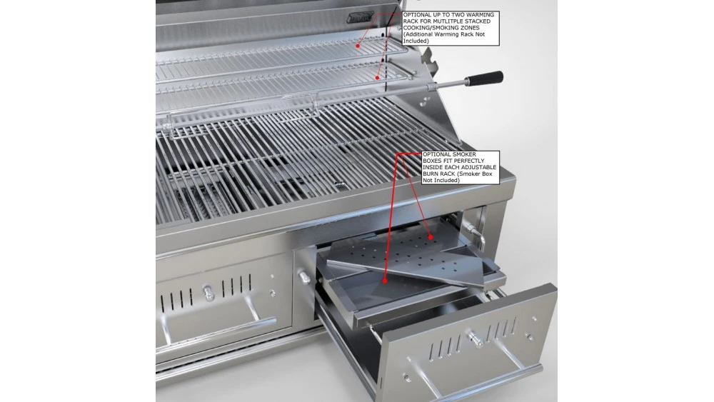 Sunstone 42" Gas Hybrid Dual Zone Built In BBQ - Image 4