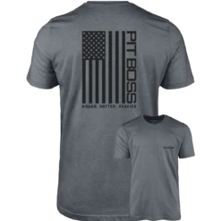 Pit Boss Vertical Flag Men’s T-Shirt - Titanium Heather Gray - S