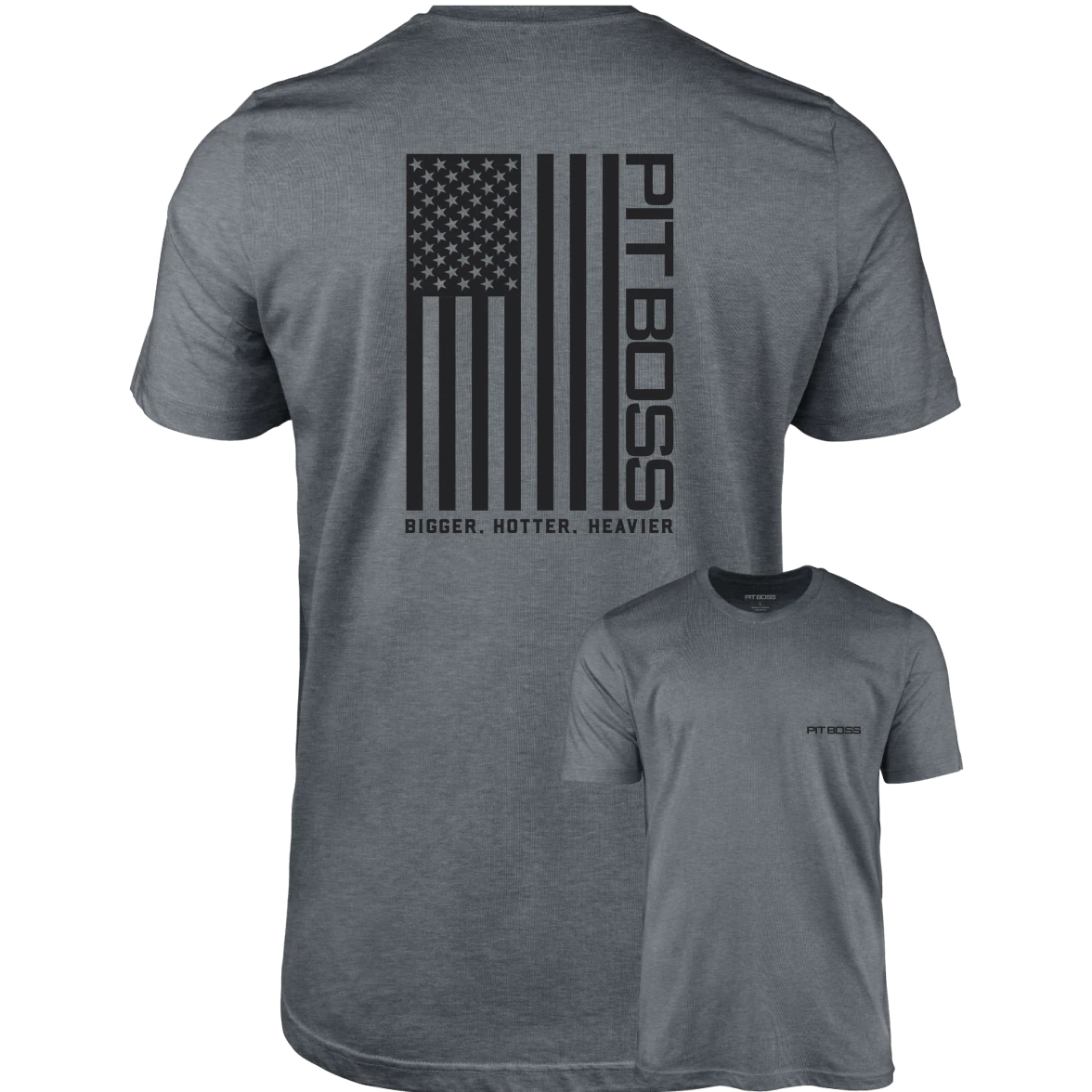 Pit Boss Vertical Flag Men’s T-Shirt - Titanium Heather Gray - S