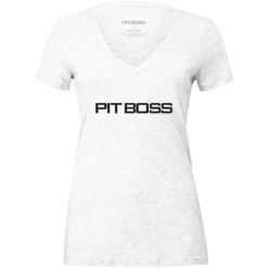 Pit Boss Women’s White Heather Logo T-Shirt - XS
