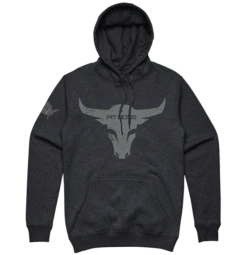 Men’s Charcoal Heather Bull Hoody - S