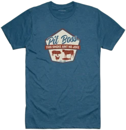 Pit Boss Men’s Steel Blue Heather Masters Of Smoke T-Shirt - S