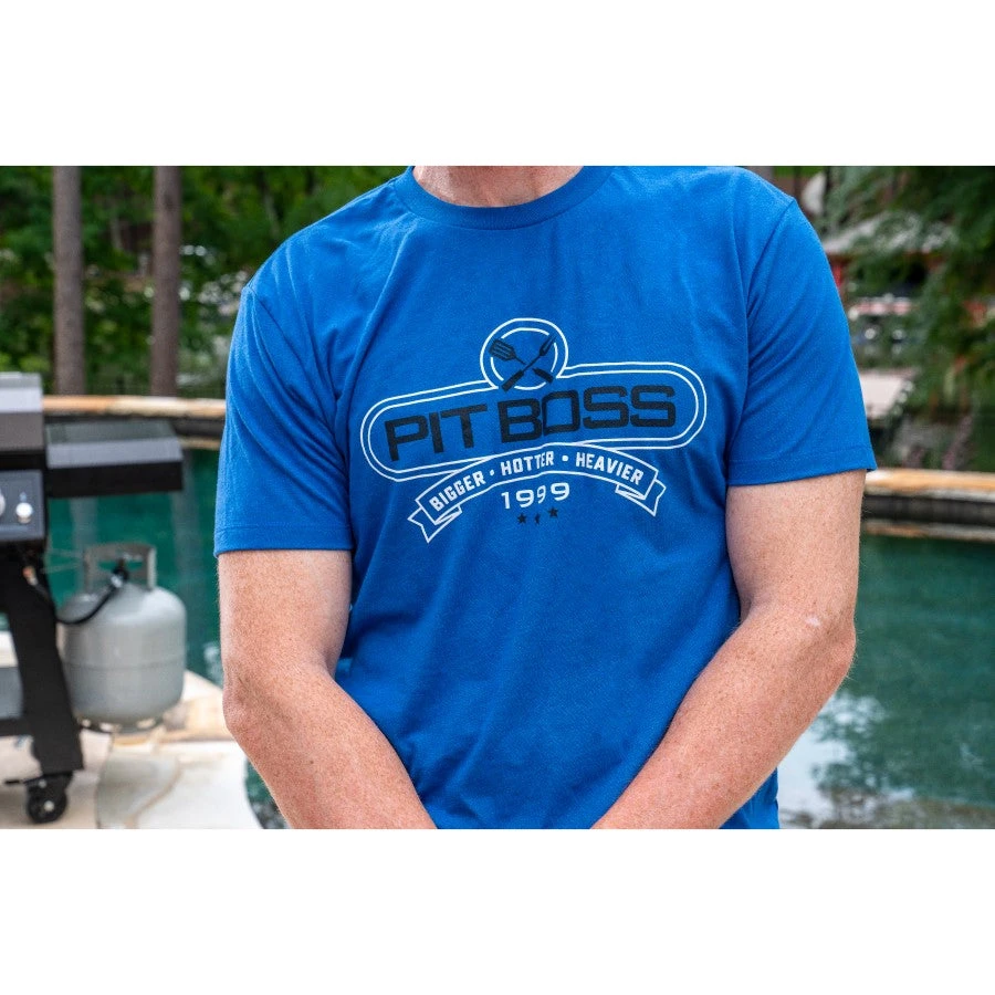 Pit Boss Tools Of The Trade Men’s T-Shirt - Royal Heather - M - Image 2