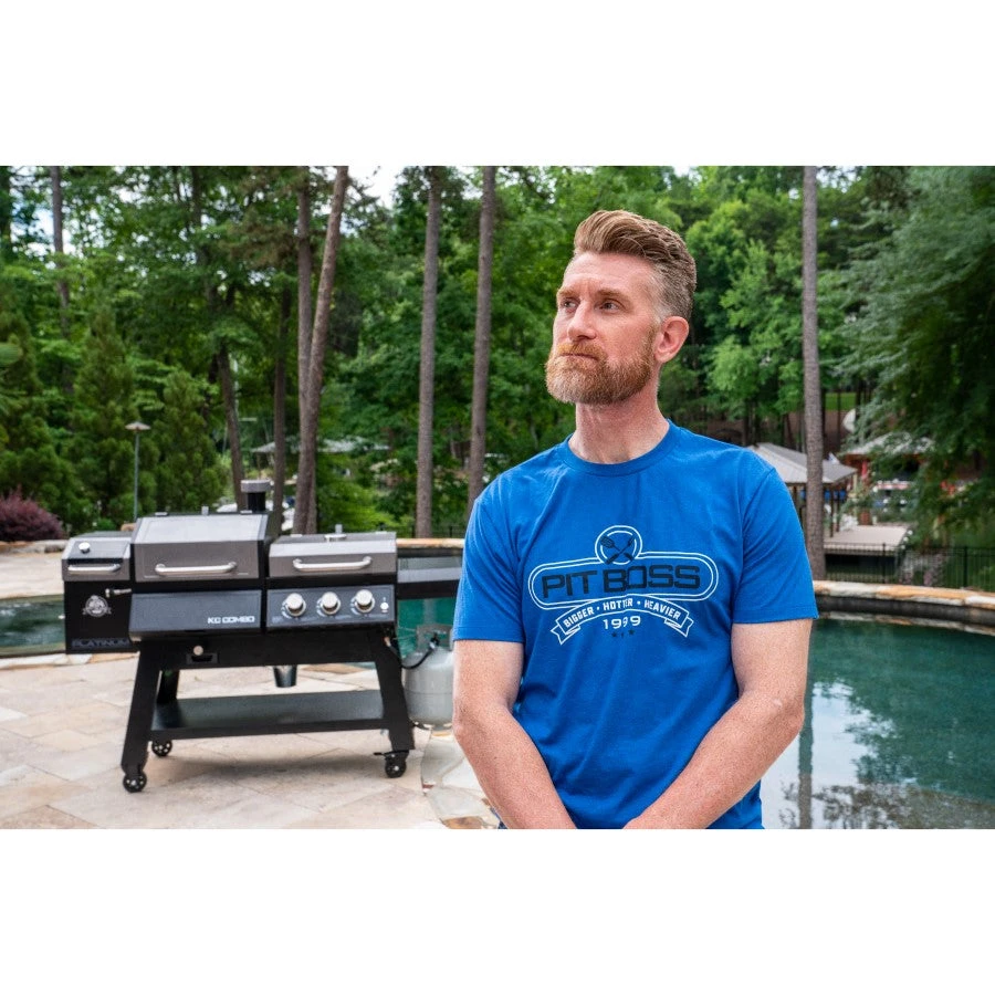 Pit Boss Tools Of The Trade Men’s T-Shirt - Royal Heather - M - Image 3