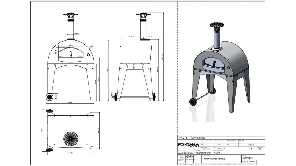 Fontana - Amalfi Wood Pizza Oven - Image 2