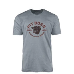 Pit Boss Angus American Men’s T-Shirt - Stone Heather - S