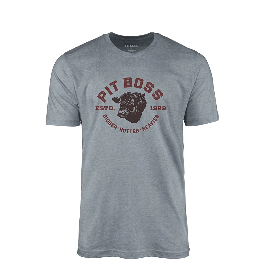 Pit Boss Angus American Men’s T-Shirt - Stone Heather - S