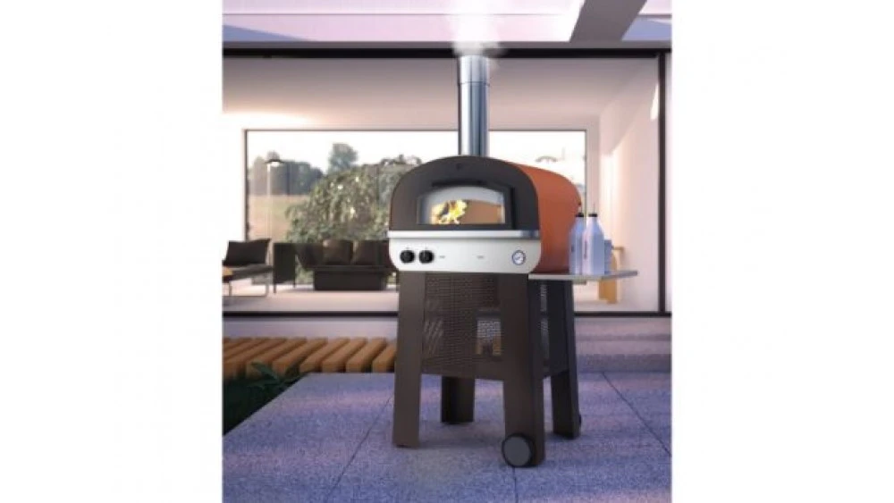 Fontana - Piero Gas & Wood Fire Oven With Trolley - Image 3